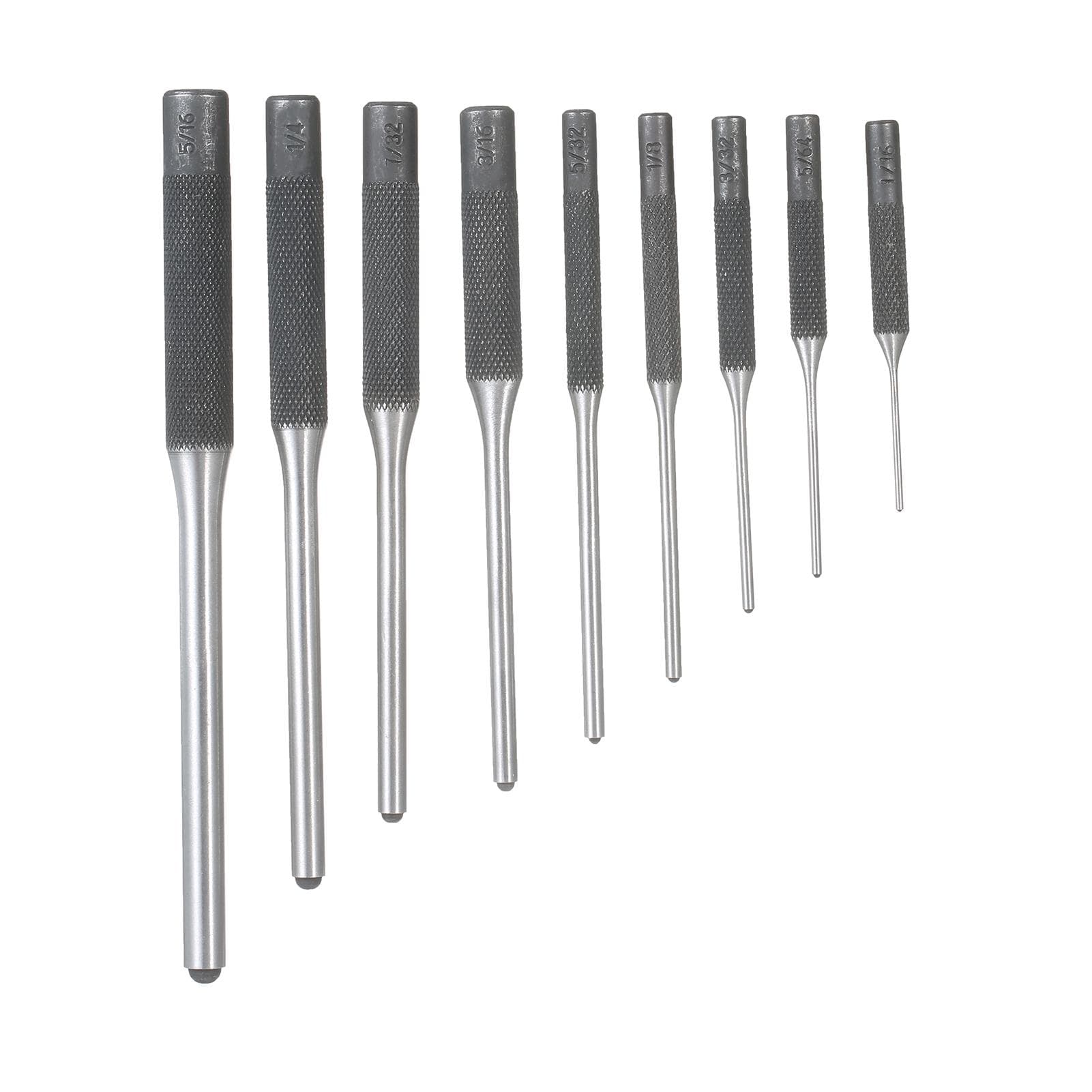 9 Pieces Roll Pin Punch Set Steel Punches Hand Pin Removing Tool with Carrying Case for Jewelers