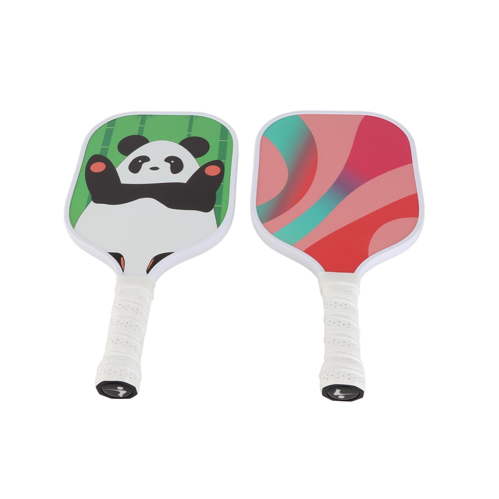 2 Pcs Pickleball Paddles Fiberglass Surface PVC Frame PU Grip Breathable Lightweight Pickle Ball