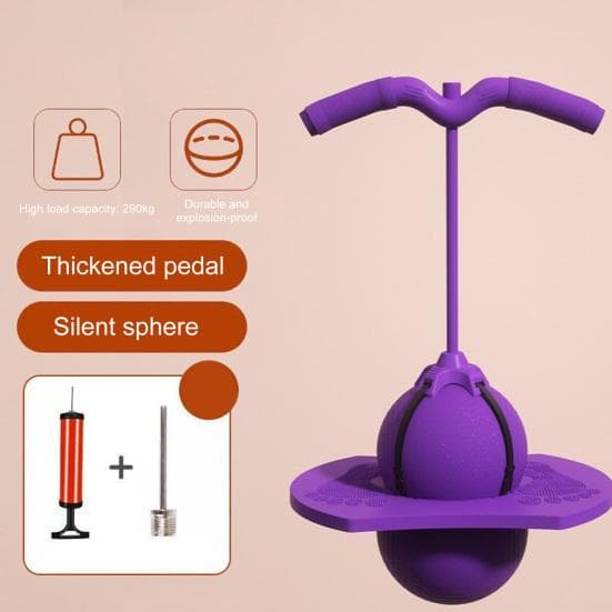 Jumping Ball Hoppers Toy for Kids Adults Bouncing Ball with Handle Kids Jumping Game for Balance Training Fitness Fun Exercise purple