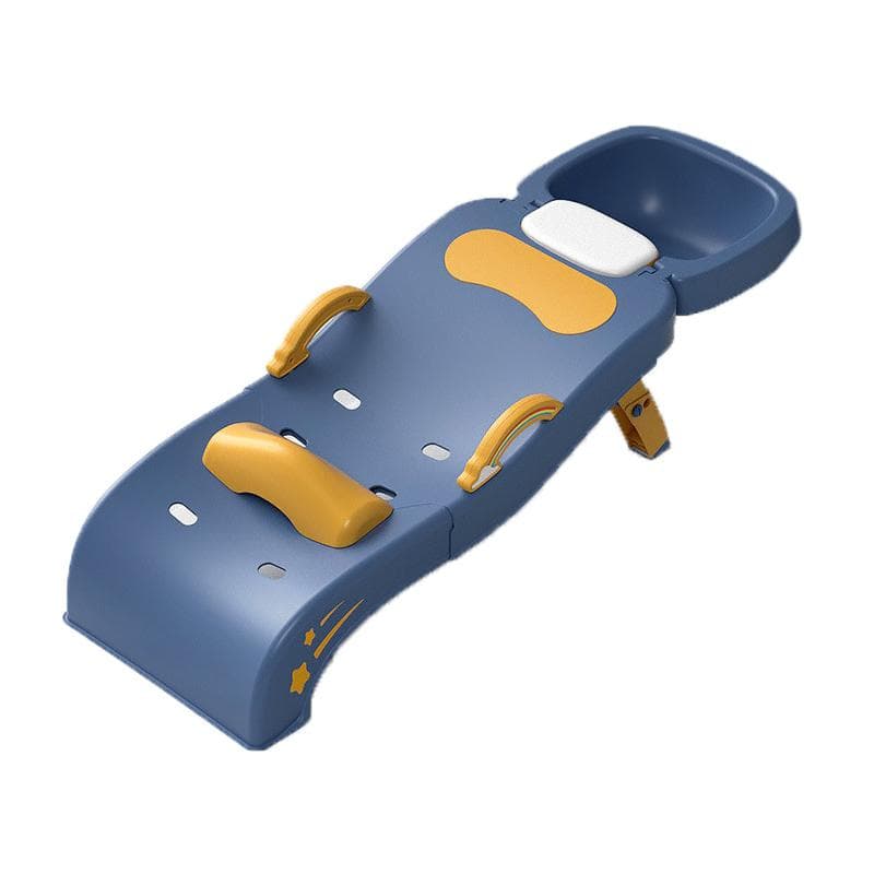 Kids Hair Washing Chair Stretchable Foldable Stable Children Shampoo Bed for Infant Baby Blue blue