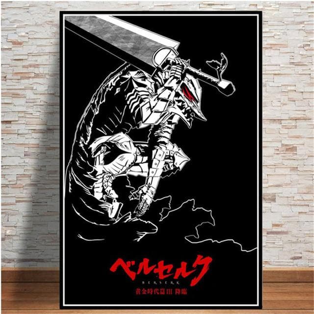 Kentaro Miura Berserk Japan Anime Poster Retro Cartoon Canvas Painting and Print Vintage Art Wall Decorative Home Decor Cuadro No Frame 40*50cm