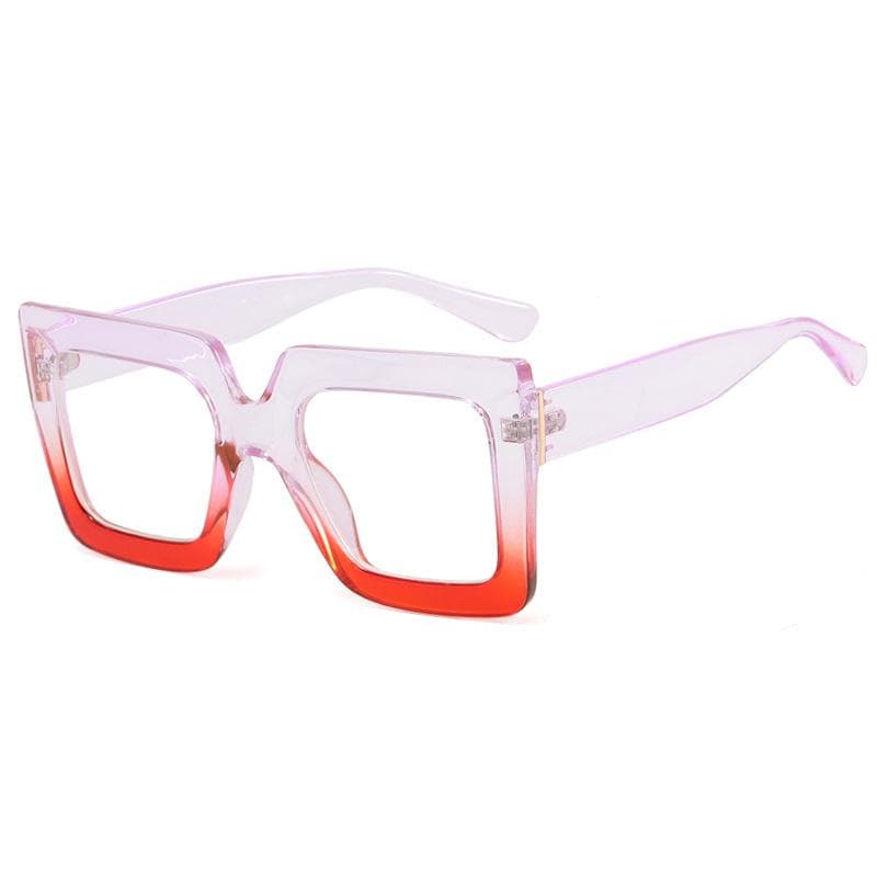 Trendy Square Oversized Sunglasses Anti Blue Light Gradient Frame Women Fashion Sun Glasses Female Stylish Eyewear only 1pcs sunglasses