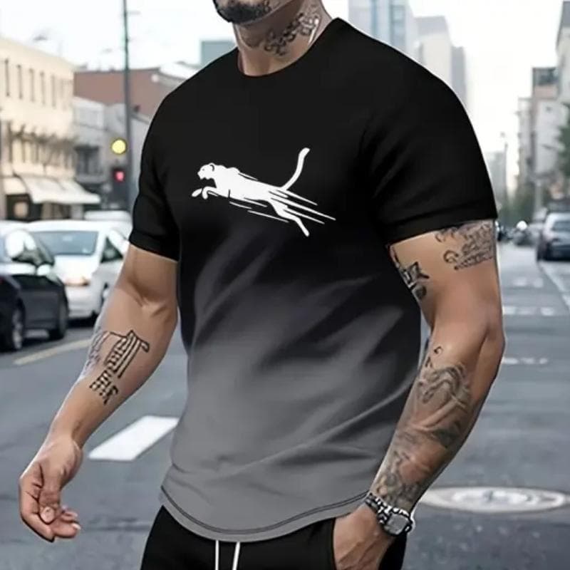 Animal T-Shirts For Men 3d Print T-Shirt Mens Sports T-Shirt Street Fashion Short Sleeve Tee Shirts Loose Oversized Men Clothing XL