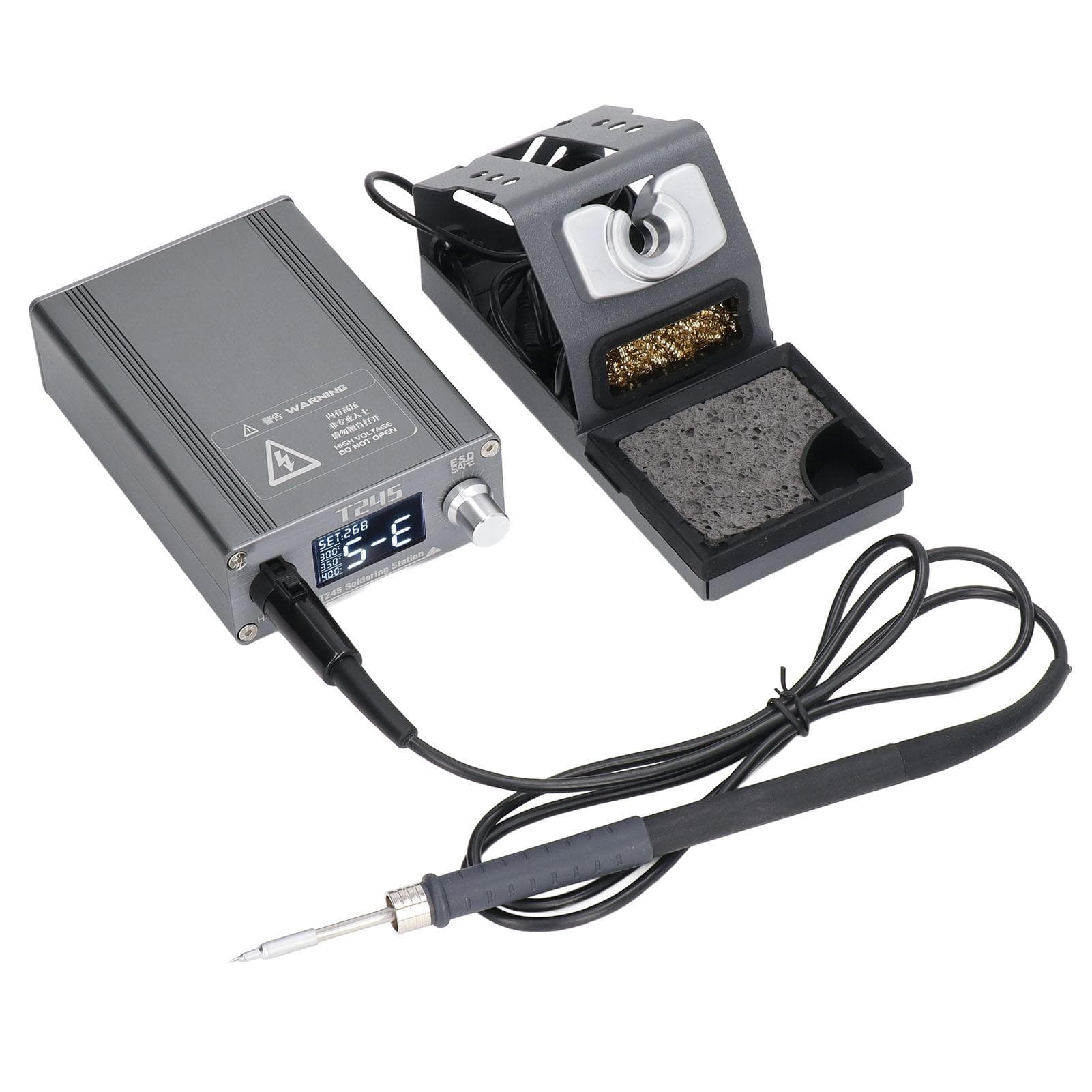 Phone Soldering Station Metal Plastic Intelligent Constant Temperature Phone Repair Tool with LCD EU Plug