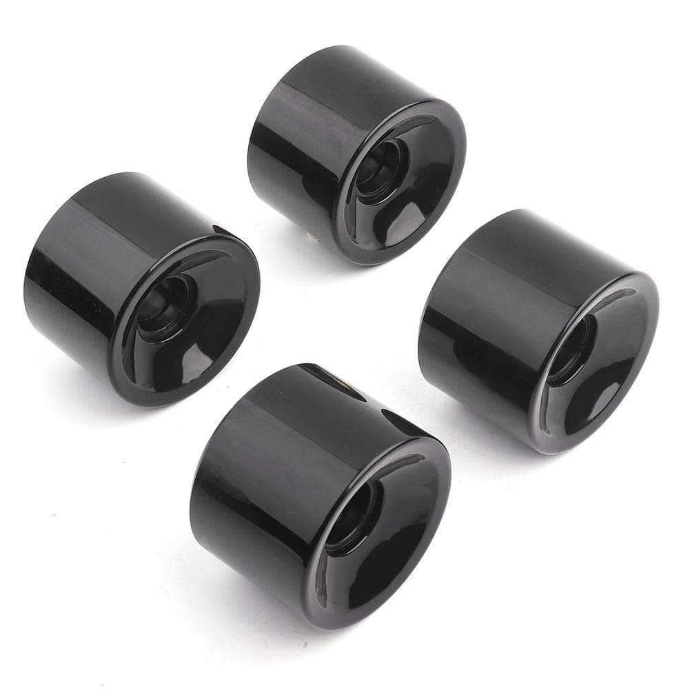 PUENTE 4pcs Set 70*51mm Superior Quality PU Skateboard Wheels Long Board Wheel (Black)