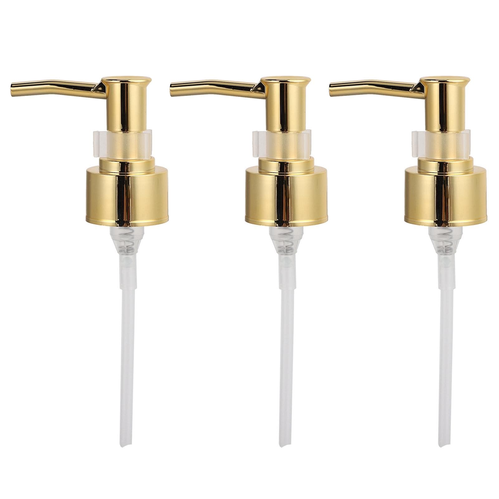 Perfume Bottle Pump Shampoo and Conditioner Bottle Nozzle for Soap Lotion Massage Oil BottleGolden gold