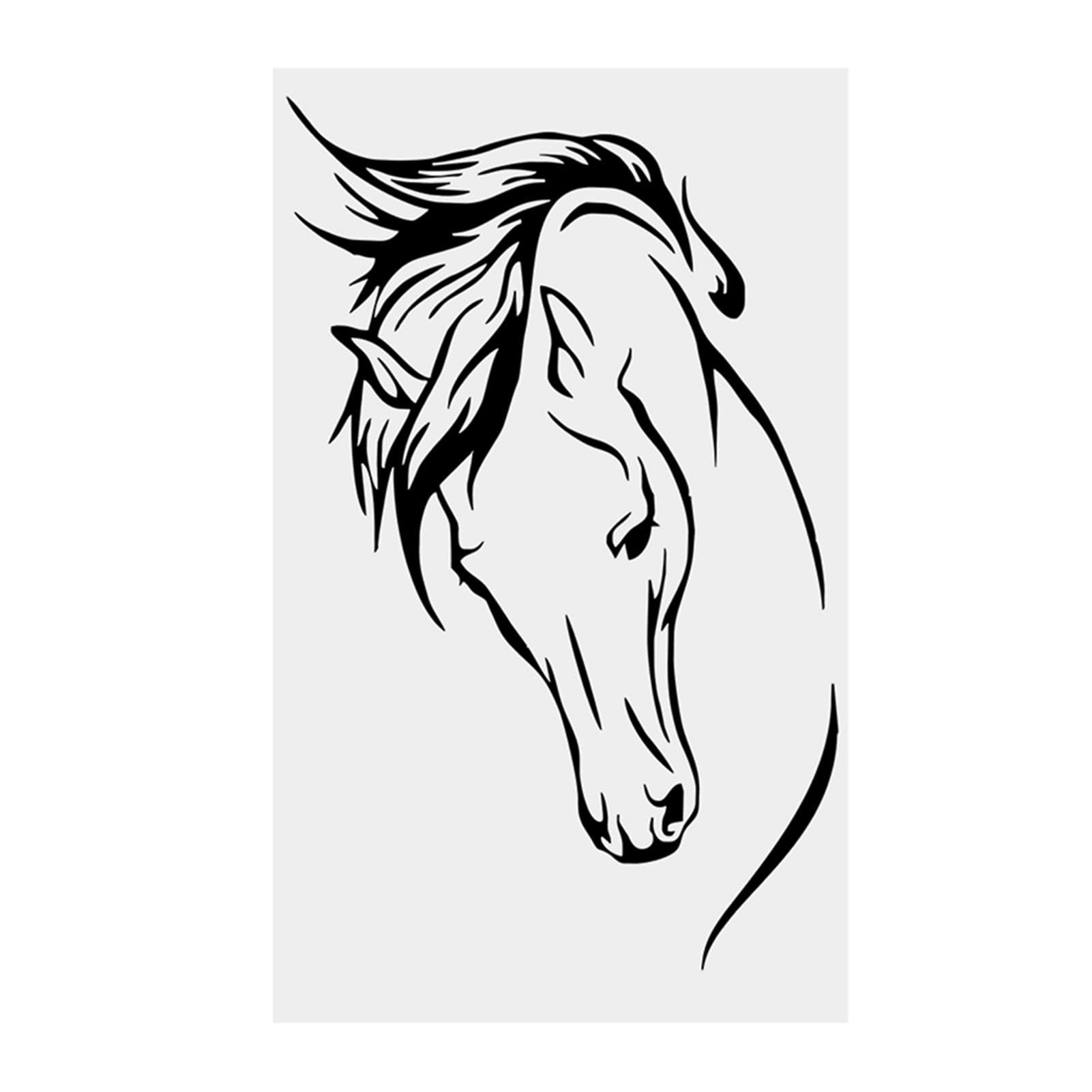 Black PVC Wall Sticker Horse Vinyl Art Decal Home Study Room Decoration Removable