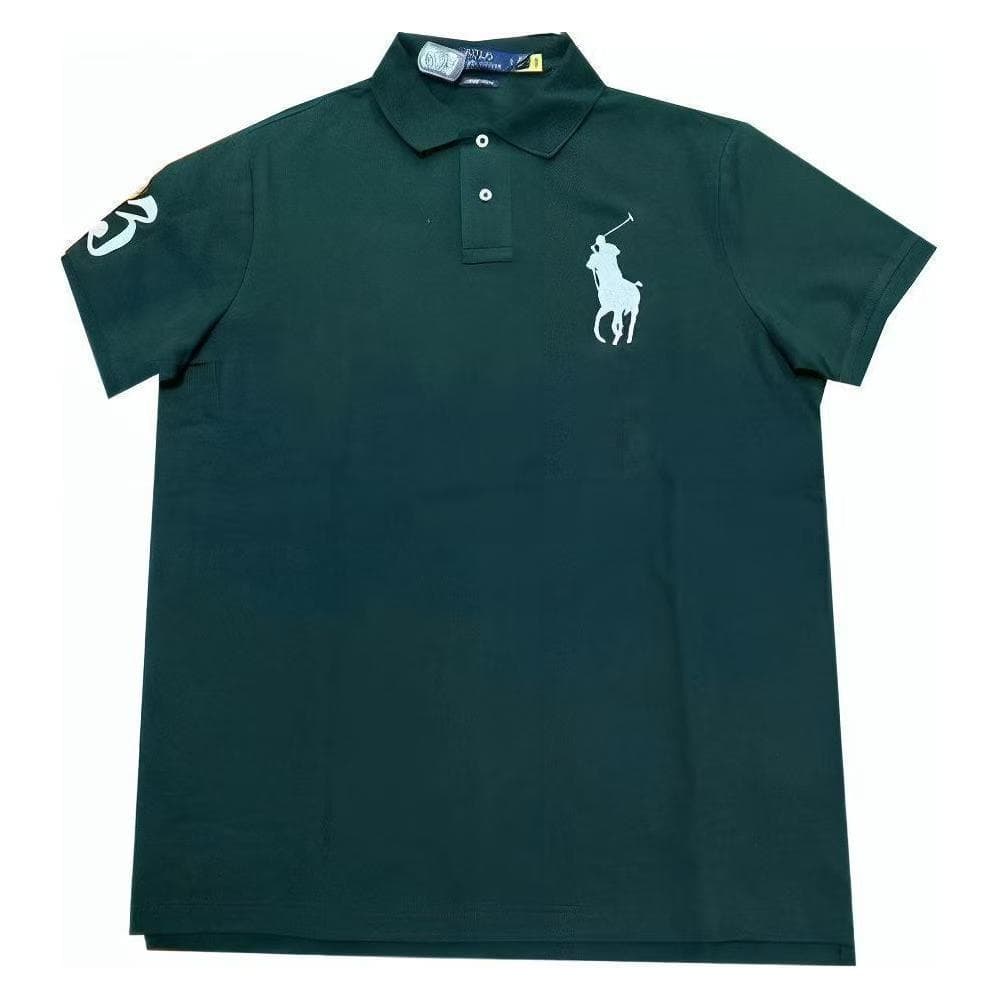 Polo Ralph Lauren SS22 Logo Embroidered Pullover Short Sleeve Polo Shirt Men tops Green 710697457-035 M