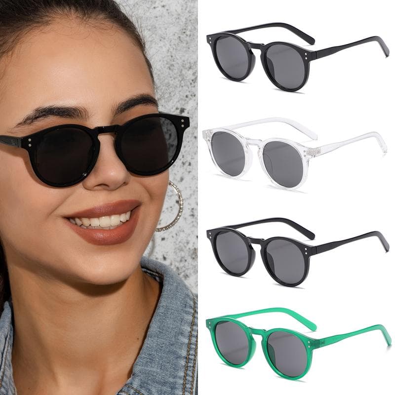4pcs Vintage Small Frame Sunglasses Women Luxury Brand Design UV400 Protection Mirror Shades Travel Eyewear