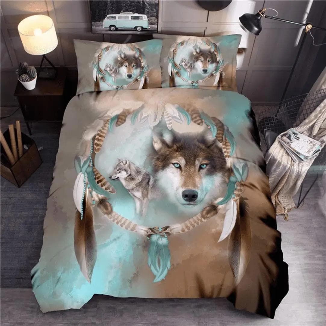 Fashion Wolf Bedding Sets Single Twin Full Queen King Size  Bed Cover Children's Kid Room Decor Gaming Duvet Cover Sets Eu Single 135x200cm