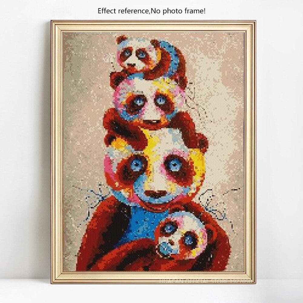 Diamond Painting Animal Cute Panda Rhinestone Mosaic Diamond Embroidery 20X30CM