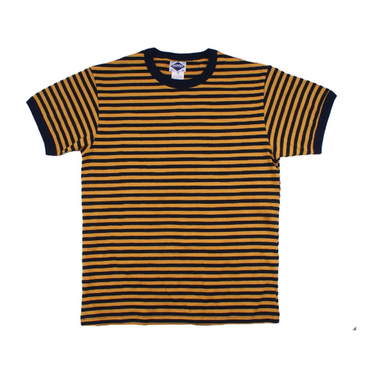 OKONKWO Summer Striped Men's Khaki & Navy Sailor T-Shirt Extra Large