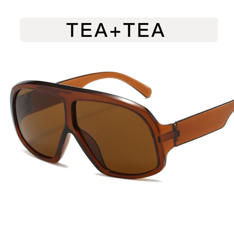Retro Big Frame Women Square Sunglasses Black Round Gradient Cool Men Designer Pilot Sun Glasses MULTI