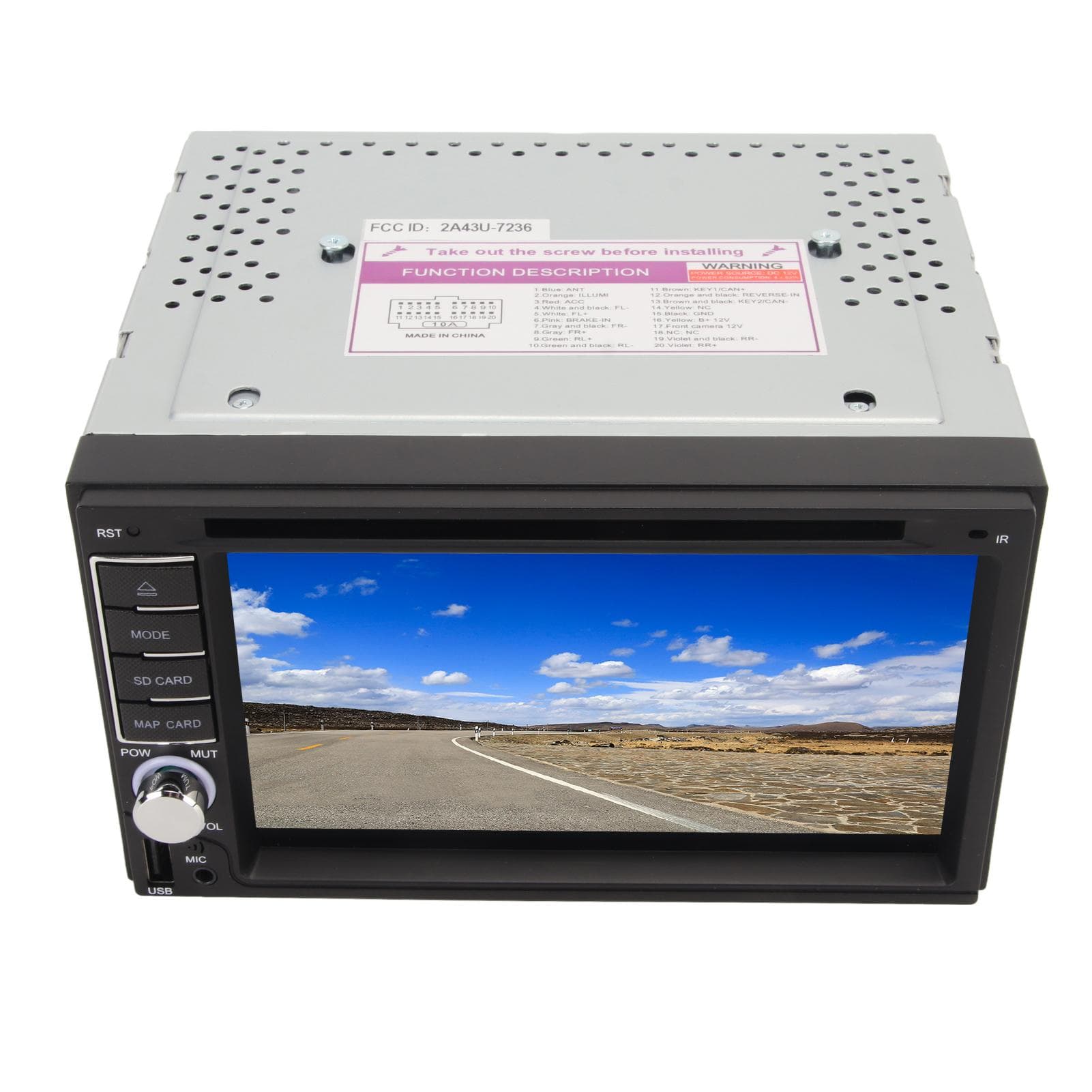 Car DVD Player 6.2 Inch Touch Screen LCD Hands Free Control Voice Wakeup Car Play Screen for