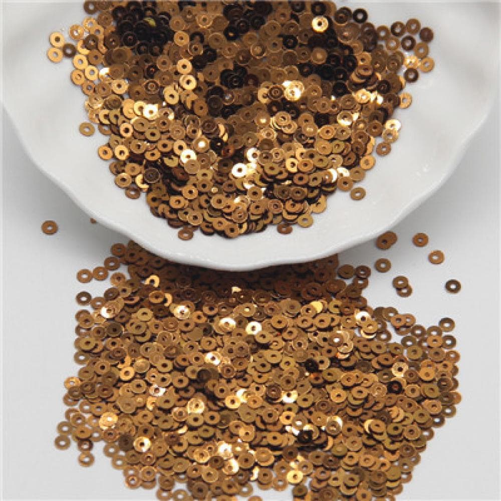 3mm 4mm 5mm 6mm Sequin Flat Round Loose Sequins Crafts Paillette Sewing Clothes Decoration DIY Accessory Lentejuelas Para Coser Coffee  5mm 1000pcs