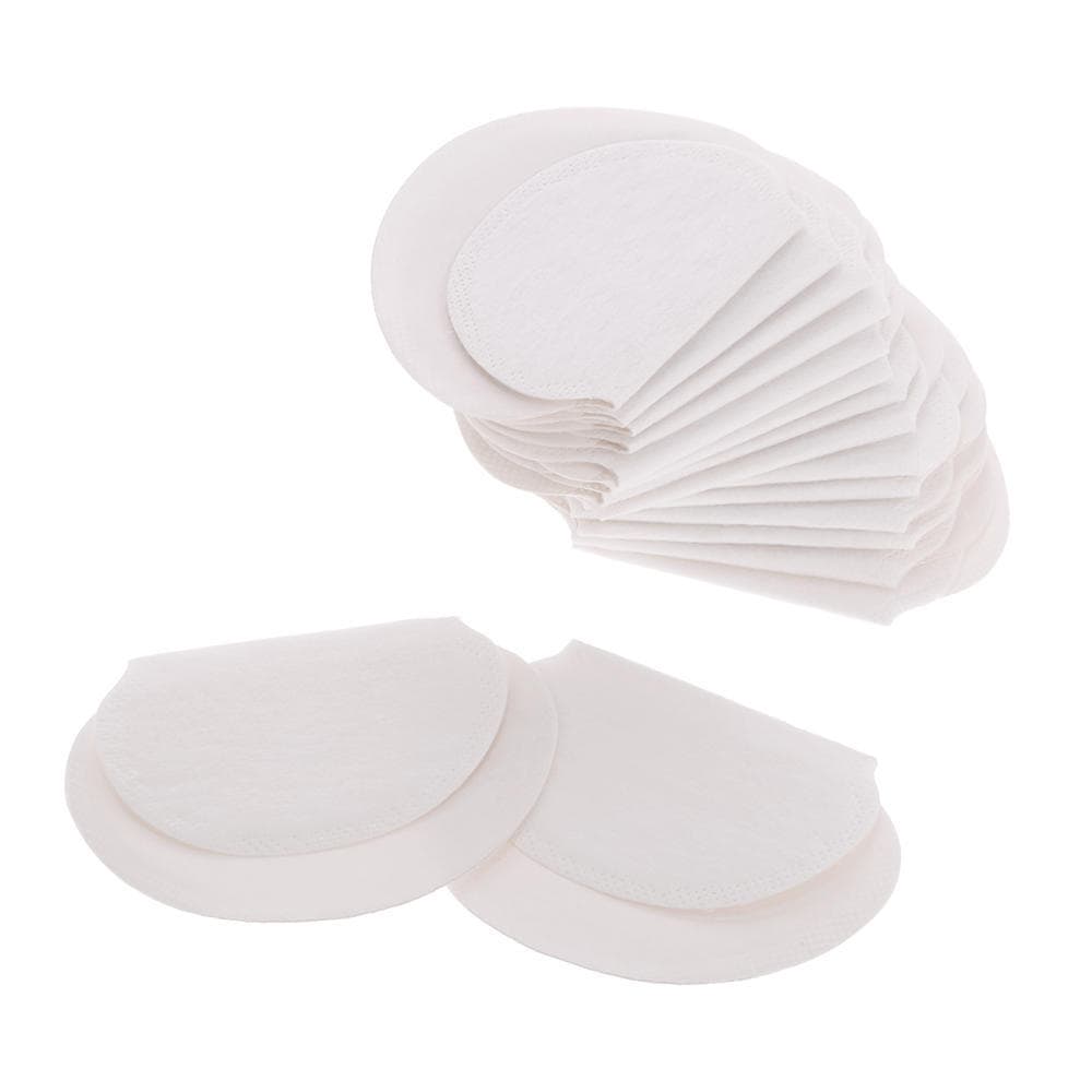 20pcs Summer Sweat Pad Perspiration Absorbing Guard Underarm Armpit Sweat Pad Disposable white