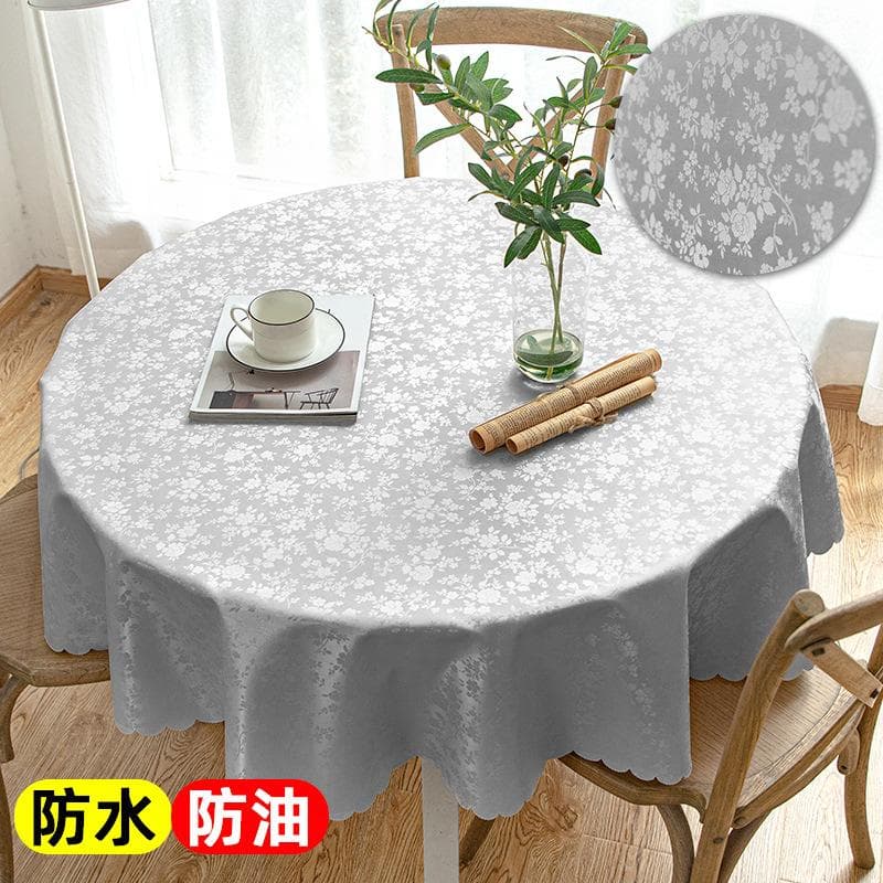 Waterproof  Round Table Cloth Pastoral PVC Plastic Kitchen Tablecloth Oilproof Antifouling Cover Dining Table Cloth Decorate 140cm round 1pcs