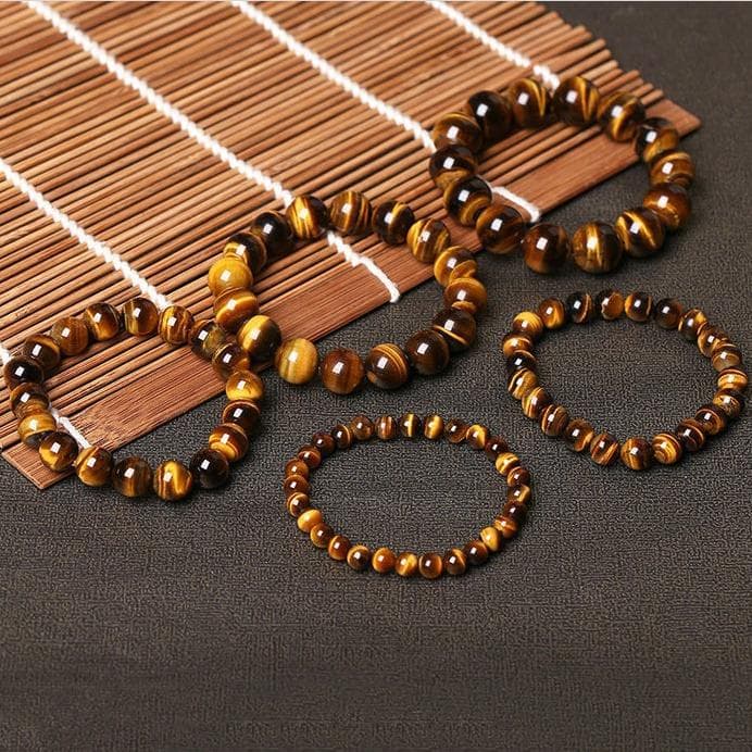 Fashion 5A Natural Tiger's Eye Stone Bracelets & Bangle 8 mm