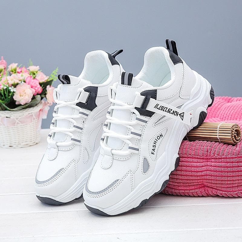 Spring and Autumn New Korean Version of Daddy Women's Shoes Trendy Students Heightening Sports Shoes Running Casual Breathable 40