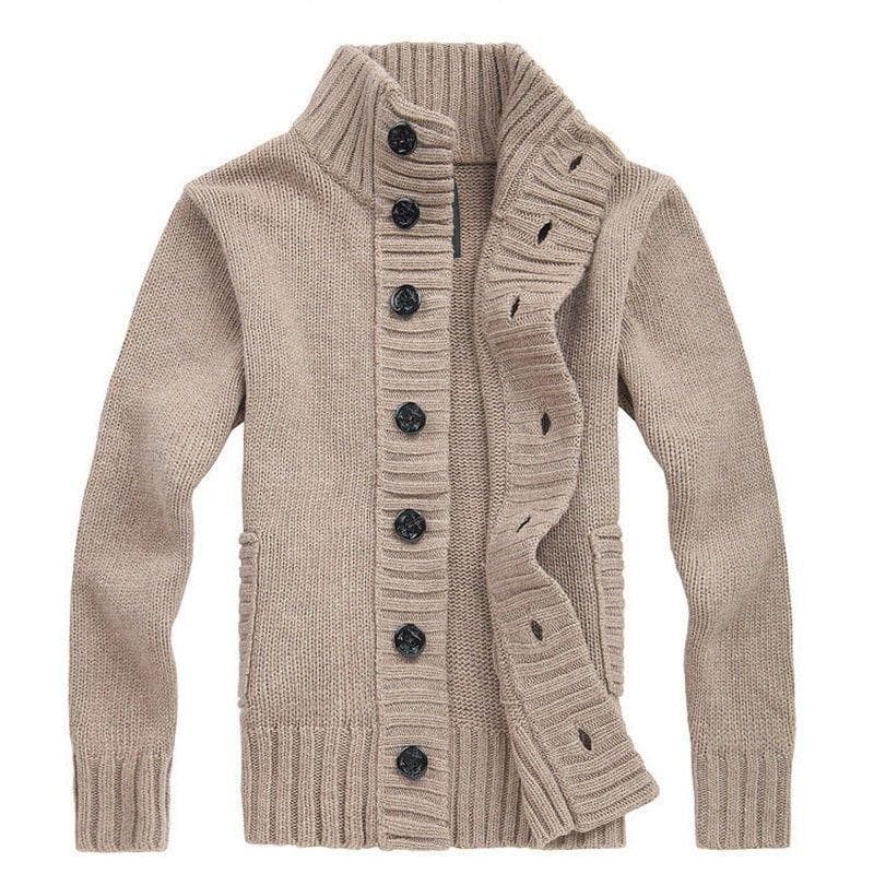 Cardigan Men's Sweater Knitted Sweater Simple Casual Buttoned Plus Size Men's Coat XL