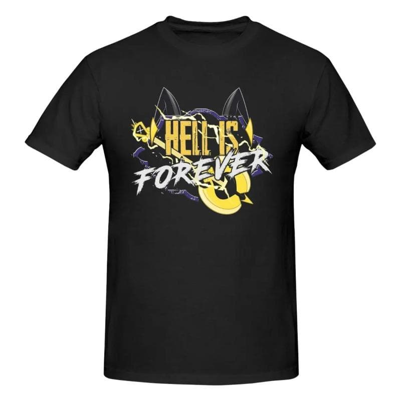 Hazbins Hotels Adam Hell Is Forever Men T Shirts Novelty Tee Shirt Short Sleeve T-Shirt Pure Cotton Plus Size Clothing Shirt 4XL black