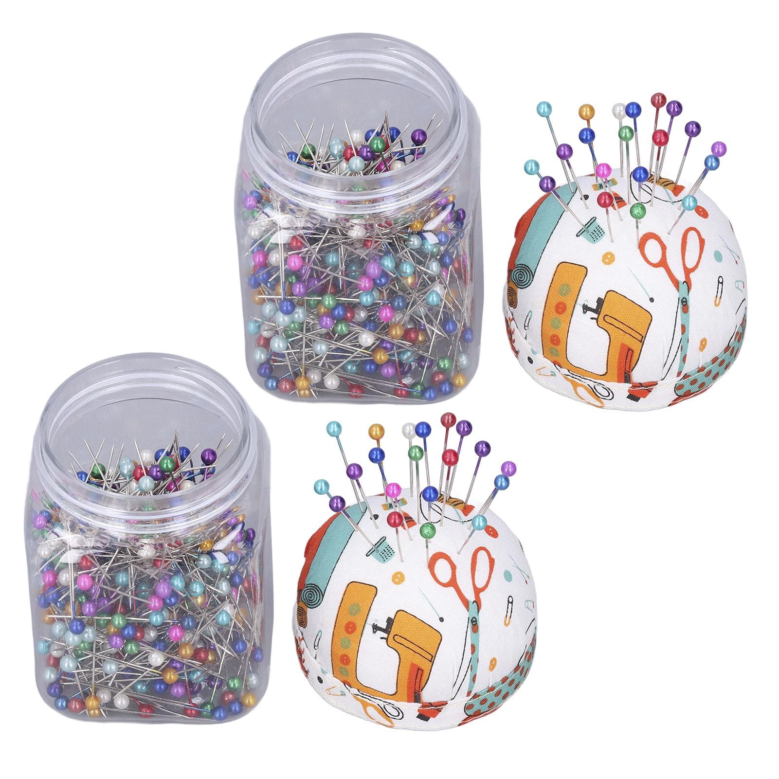 Sewing Pearl Pin Portable Easy Store DIY Sewing Accessories with Pin Cushion Bottle for Sewing