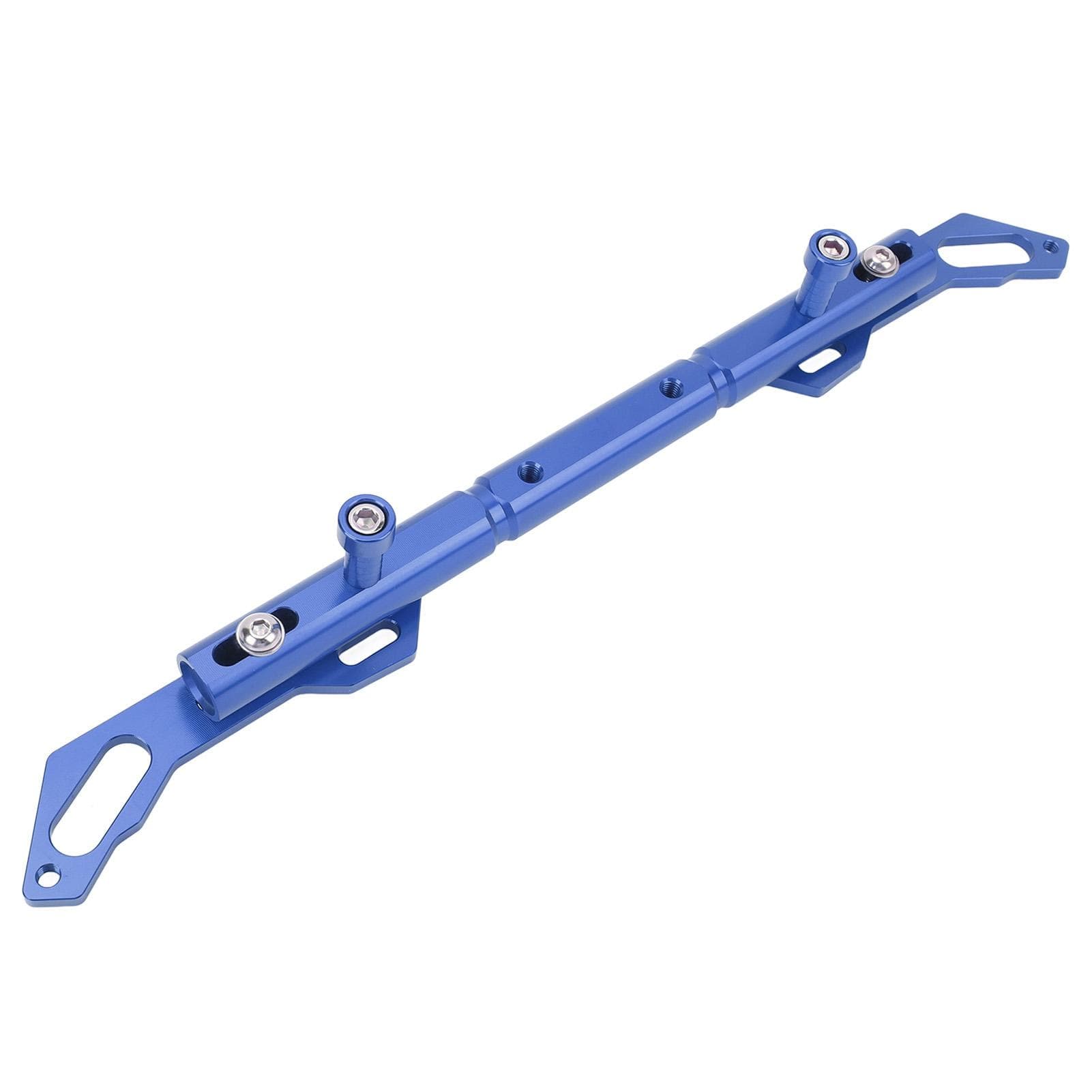 Motorcycle Cross Bar CNC Aluminium Alloy Sturdy Adjustable Handlebar Balance Bar Reinforce Lever blue