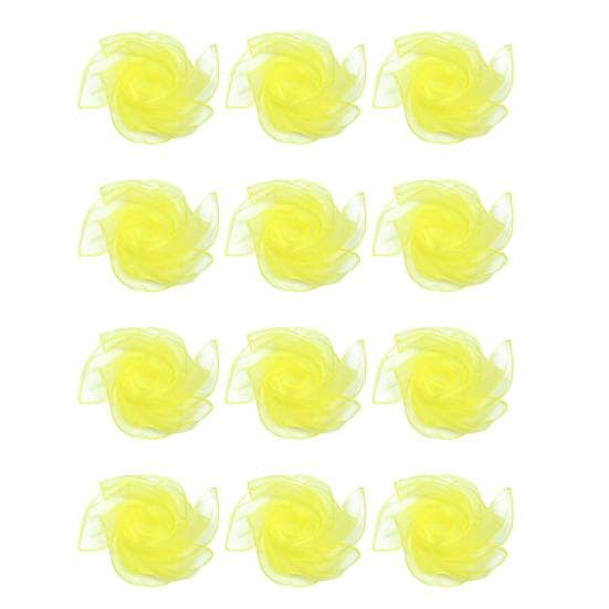 12 Pcs Dance Scarves for Kids Square Juggling Scarf for Babies Toddlers Children Music Rhythm Movement Accessories for Magic Tricks Performance 60 cm 12pcs yellow