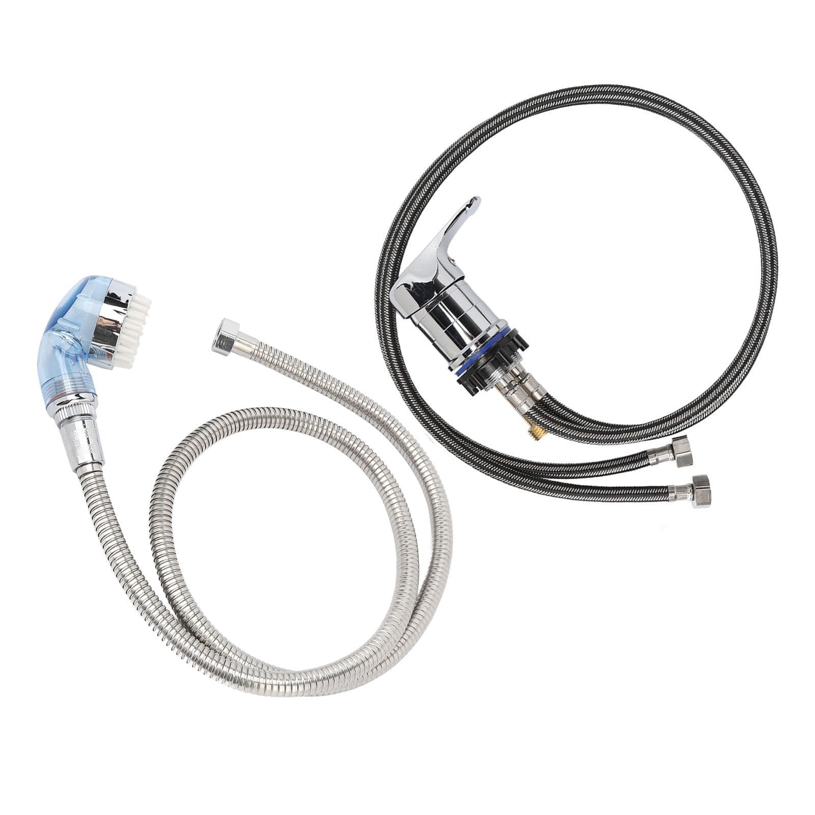 Salon Shampoo Bowl Faucet and Sprayer Kit Shampoo Bed Blue Pressurization Spray Head Hose