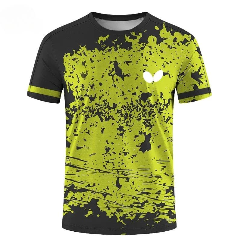 Men's T-shirt Quick Drying Sport Tennis Clothes Fashion 3D Printing Badminton Uniforms Women Training T Shirt Men's Tops Tees S