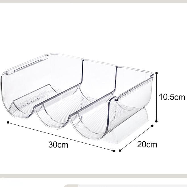 Triple Stackable Water Bottle Holders Kitchen Wine Organizer Stand Organization Rack Refrigerator Storage Bins 30x20x10.5cm