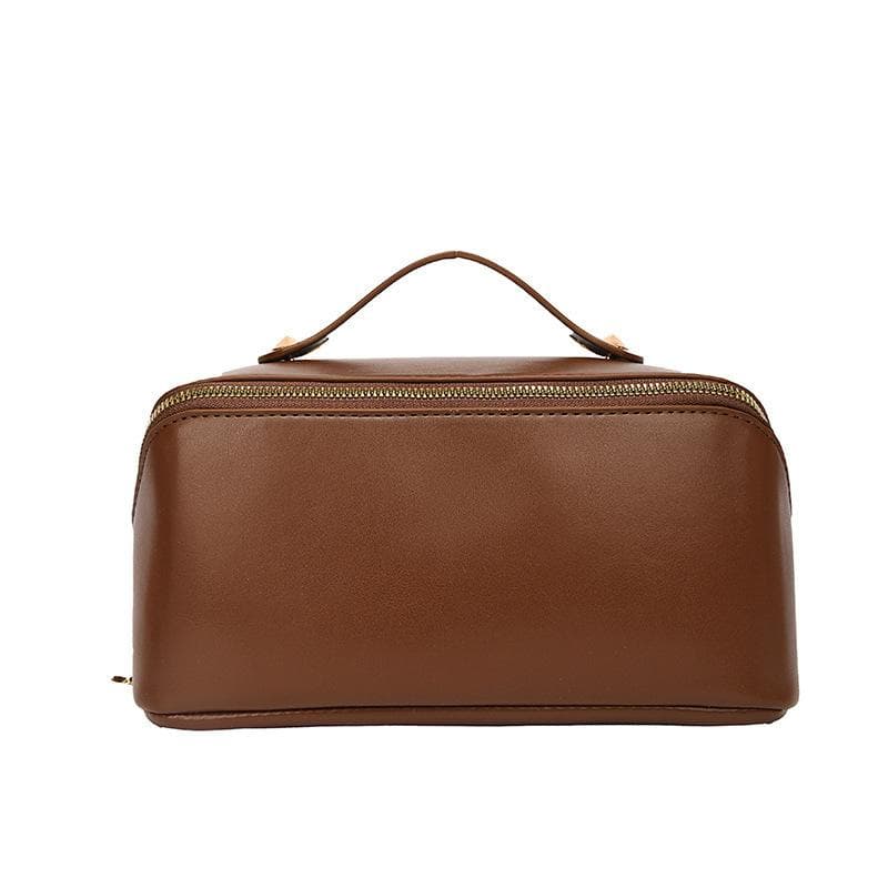 Portable Women's Handbag, Large-capacity Multi-functional Toiletries, Pillow, Cosmetic Bag for Women brown
