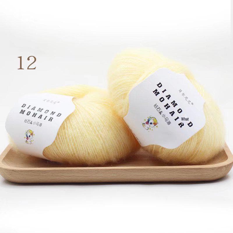 Diamond Mohair Fine Yarn: Ideal for Handmade Scarves, Sweaters, and DIY Knits.