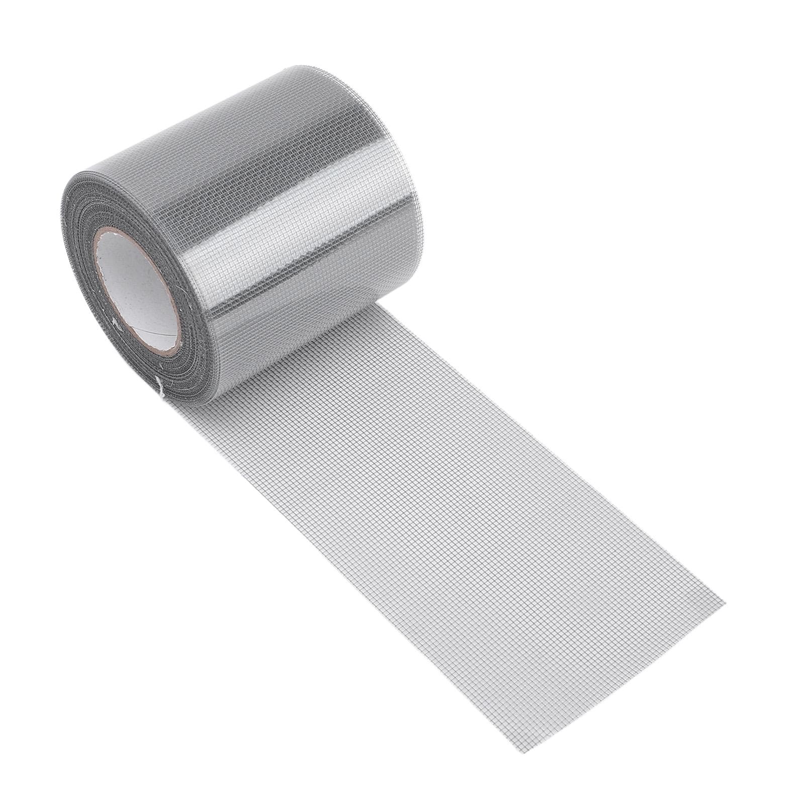Window Screen Mesh Patch Self Adhesive Tape Roll for Camping Tent Home Door Bed Net Repair Gray