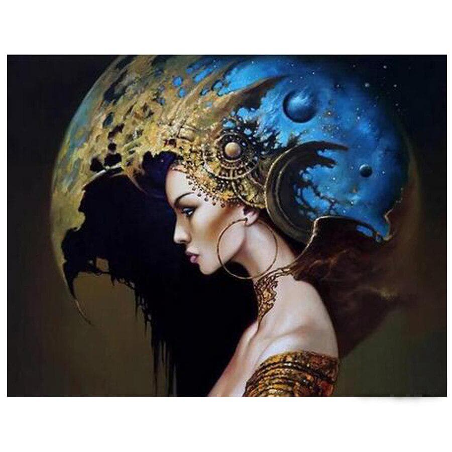 Diy diamond painting African Women full round drill Diamond embroidery 20X30CM
