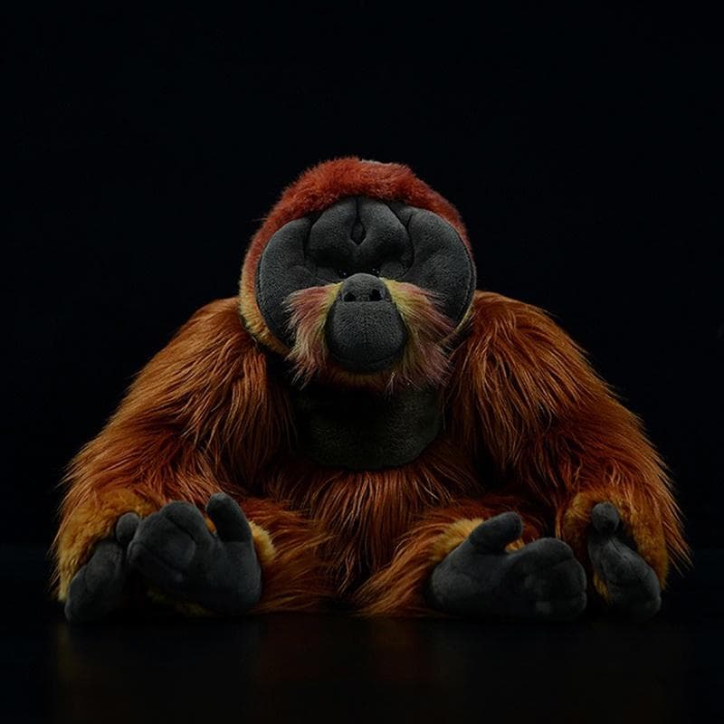 Lifelike Long-hair Orangutan Stuffed Animals Toys Soft Real Life Pongo Monkey Plush Toys For Kids Adult Gifts Orangutan
