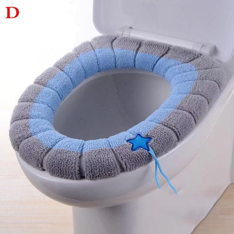 1Pcs Bathroom Toilet Seat Cover Soft Warmer Washable Mat Cover Pad Cushion Seat Case Toilet Lid Cover Accessories Bath Home D