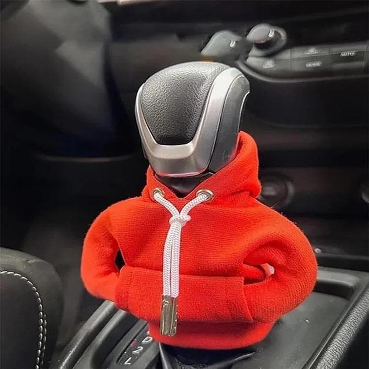 Universal Hoodie Car Gear Car Shift Lever Cover Change Lever Sweatshirt Gearshift Cover Hoodie Gear Knob Sweater Car Decorations orange