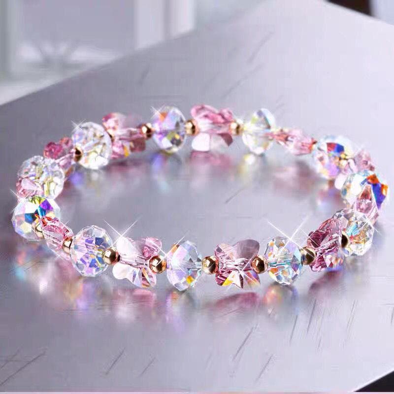 Women's Fashionable Crystal Bracelets - Sweet and Stylish Accessories 18K