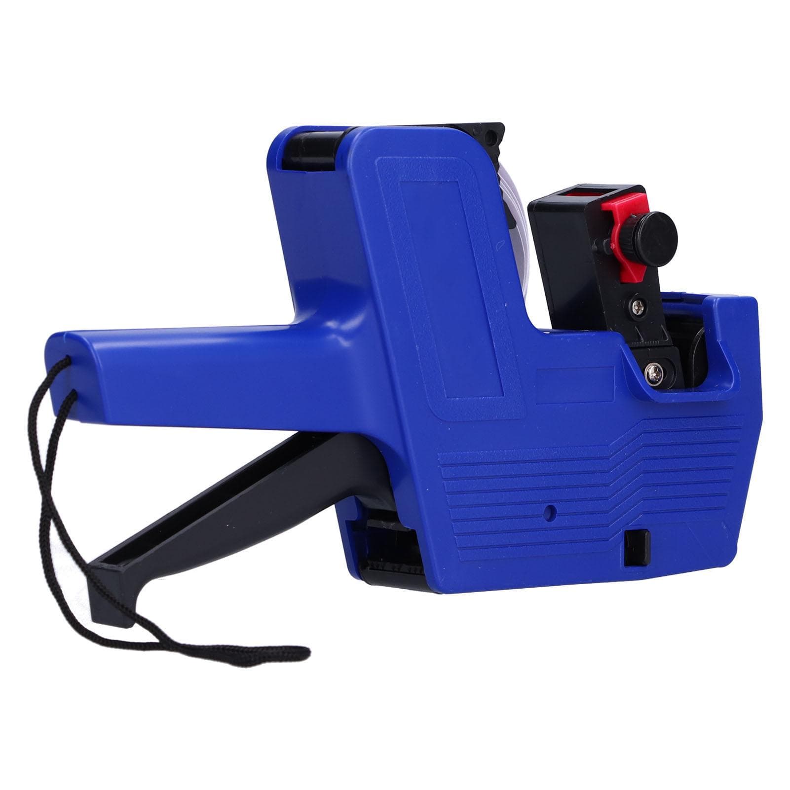 Price Tag Gun Coding Machine 8 Digits with 10pcs White Red Lines Sticker Labels Ink Blue