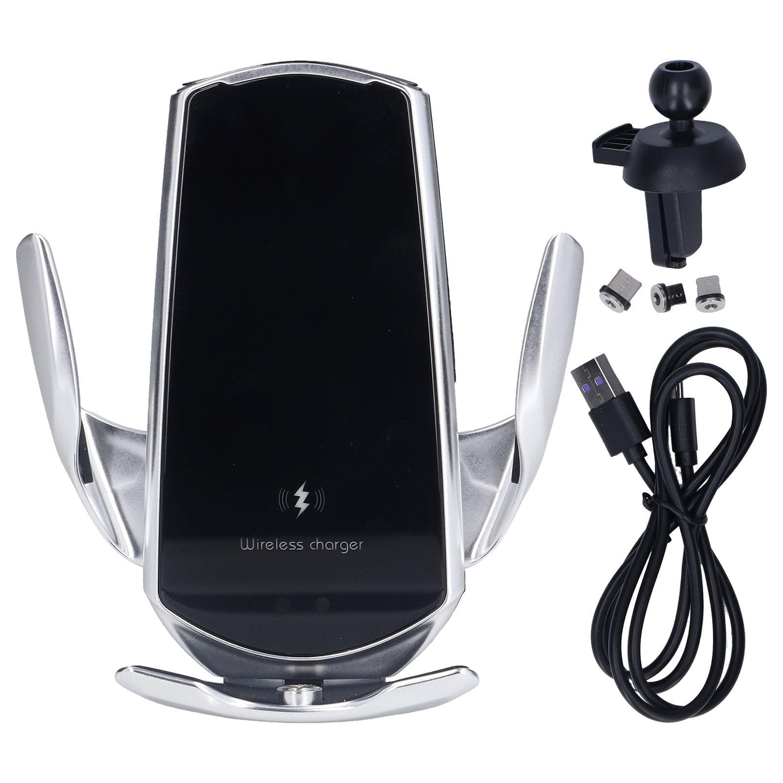 Car Wireless Charger USB Powered Car Phone Mount Bracket Smart Infrared Sensor Charger for Auto
