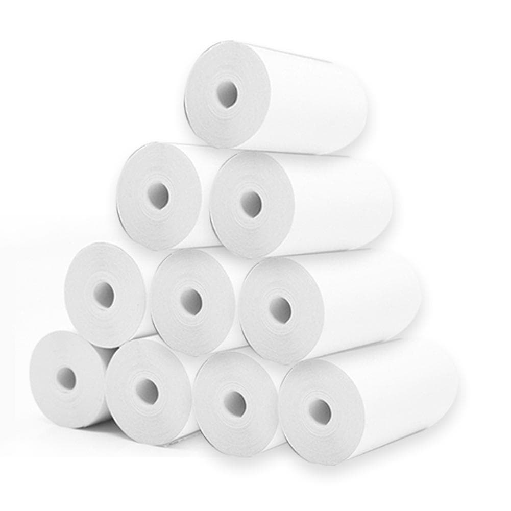 10 Rolls White Blank Thermal Paper Roll 57x25mm/2.17x0.98in Photo Picture Receipt Memo Printing white
