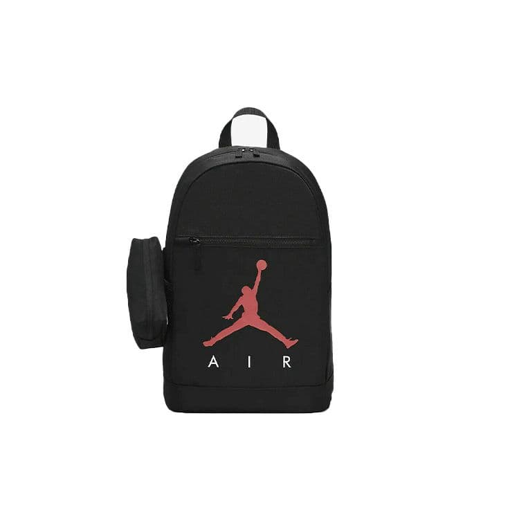 Jordan Air Logo Sports Casual Polyester Backpack Unisex Backpack Black 9A0503-023 Black