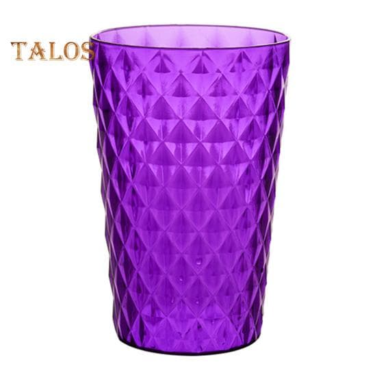 Drinking Glasses Multi-purpose Fine Workmanship Portable Good Unique Rhombus Textured Water Mug for Household