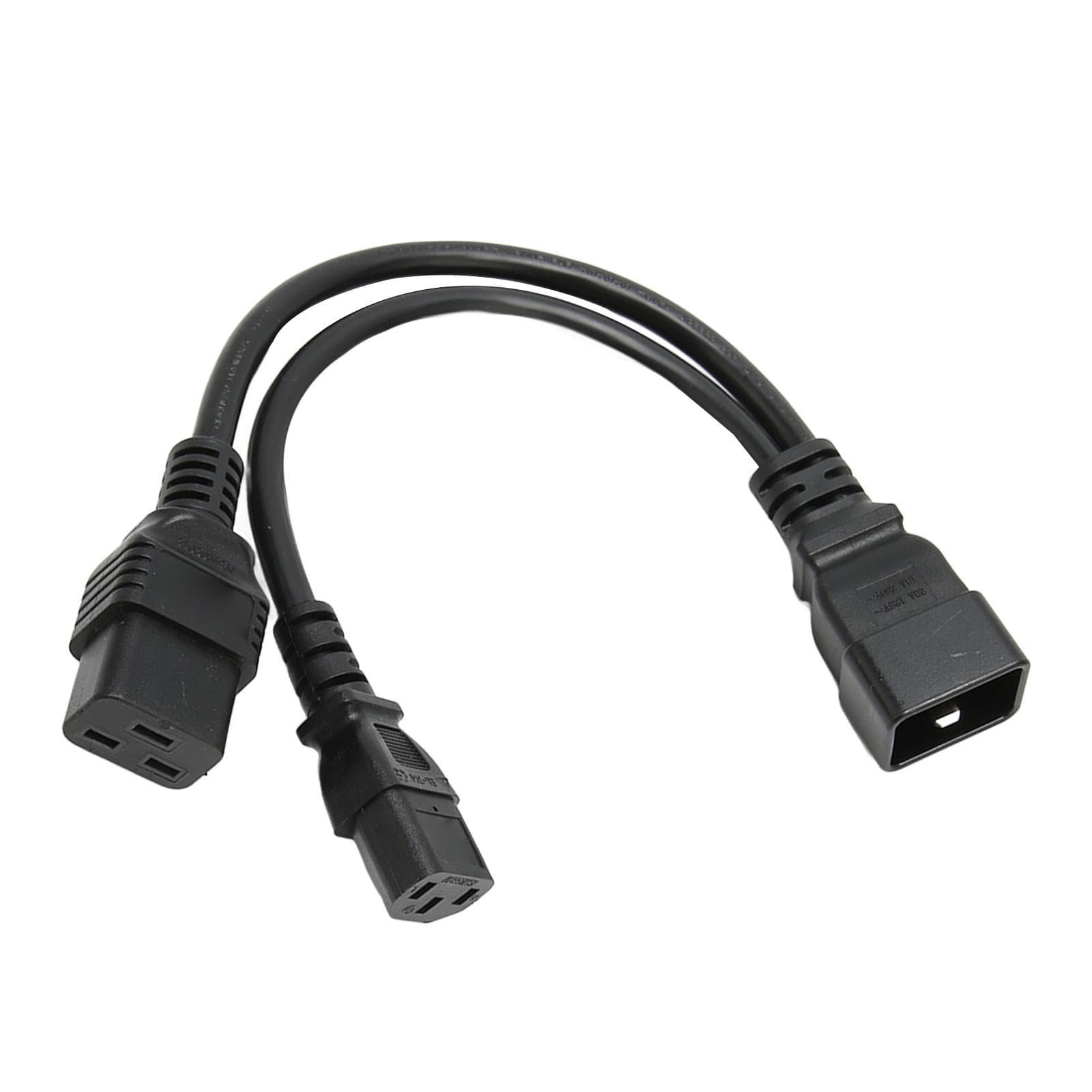 IEC320 C19 IEC320 C13 to IEC320 C20 Power Cord Professional Standard Y Splitter Cable for Computer