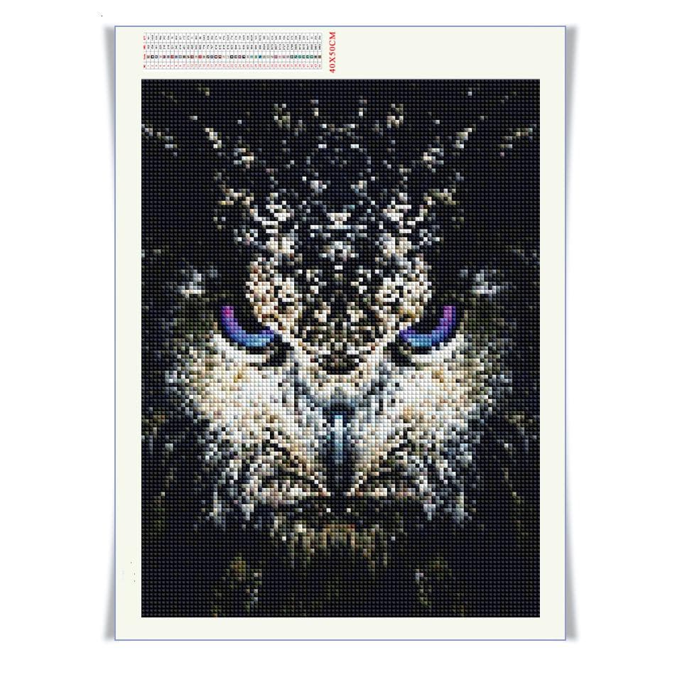 Diamond Painting Animal Handmade Gift DIY Diamond Embroidery Mosaic Owl Needlework Home Decor 20X30CM