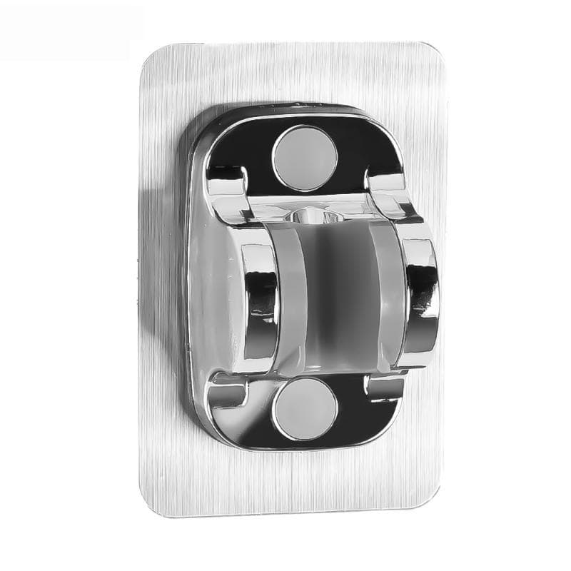 Shower Holder Self-Adhesive Wall Fixing Clip Multi-Functional Bathroom Storage Bracket silver