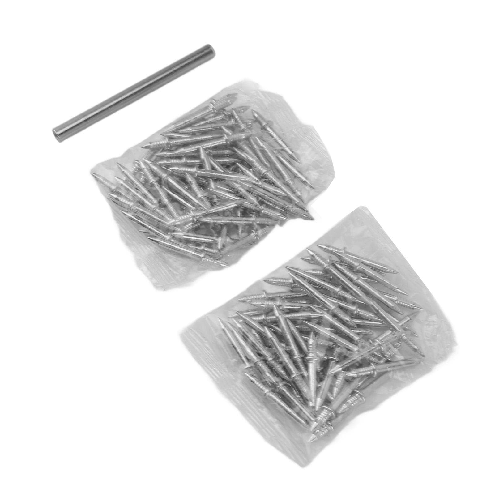 100pcs Double Head Skirting Thread Seamless Nail Secure Fixation Metal Double Ended Baseboard Nails