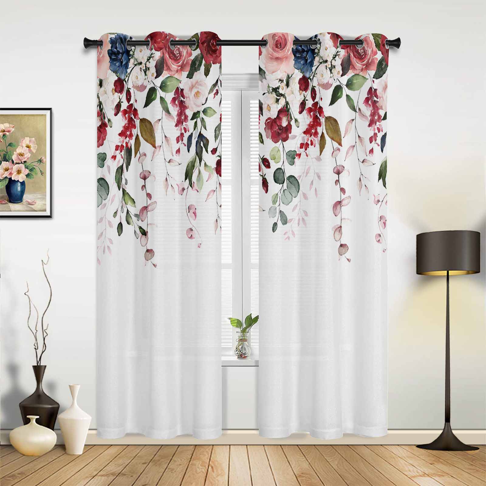 Misty Foggy Mountain Landscape Window Curtains For Living Room Bedroom Luxury Modern Kitchen Curtains Fabric Drapes 135W x 60H(cm) x1