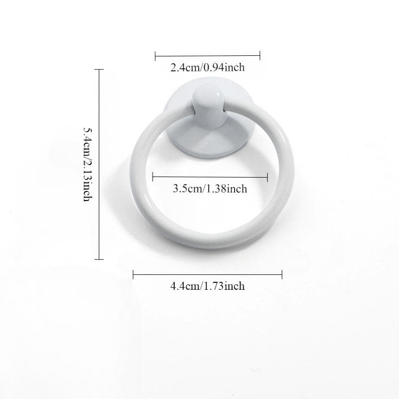 1pc Vintage Round Ring Furniture Door Pull Handle Alloy Cabinet Dresser Drawer Knobs Handle Cupboard For Jewelry Box Door Ring white